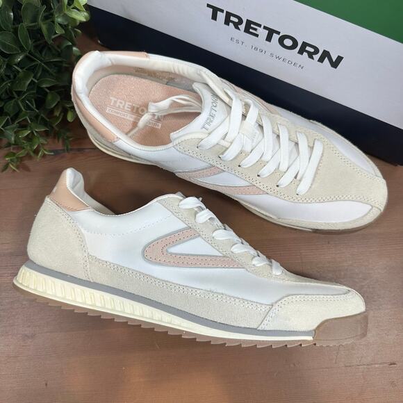 Tretorn Women's Hailey Pink Lace Up Memory Foam Sneakers Size 6.5 - Picture 1 of 9